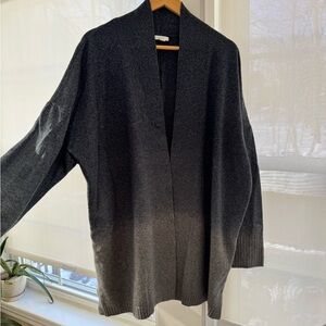 🪴JJill Pure Jill 2X Women's Gray Ombre Cardigan Sweater